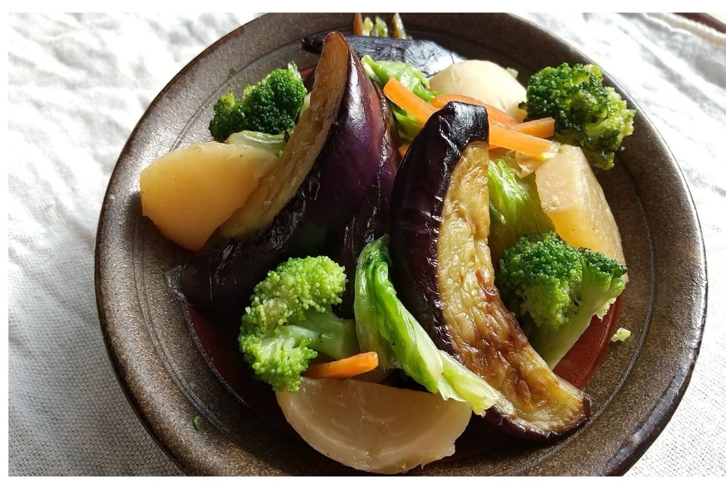 茄子と季節野菜の和え物
